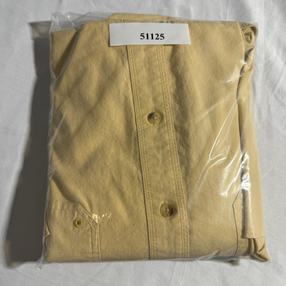 Red Head Mens Yellow Short Sleeve Button Up Shirt Utility Pockets XL Cotton - Picture 7 of 7